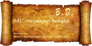 Büchelmayer Donald névjegykártya